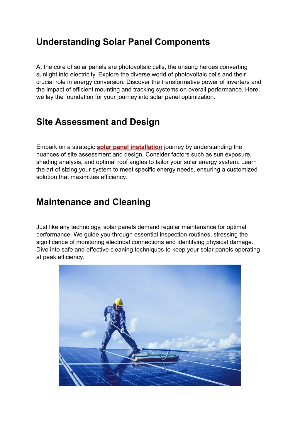 PPT - Optimizing Solar Panel Performance: Maximizing Energy Generation ...