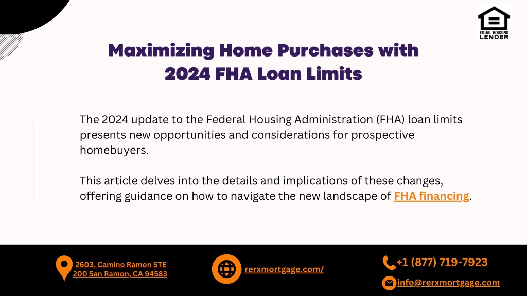 PPT Maximizing Home Purchases with 2024 FHA Loan Limits PowerPoint