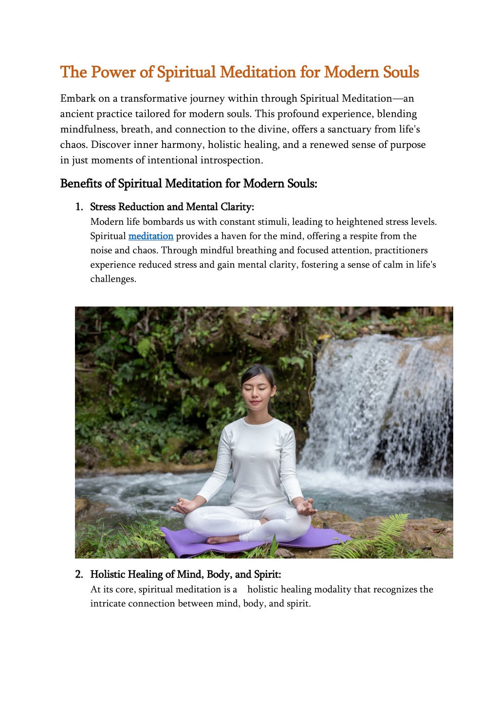 PPT - The Power of Spiritual Meditation for Modern Souls