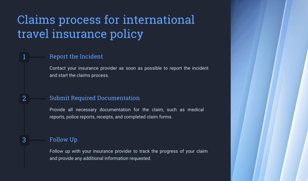 international travel insurance policy