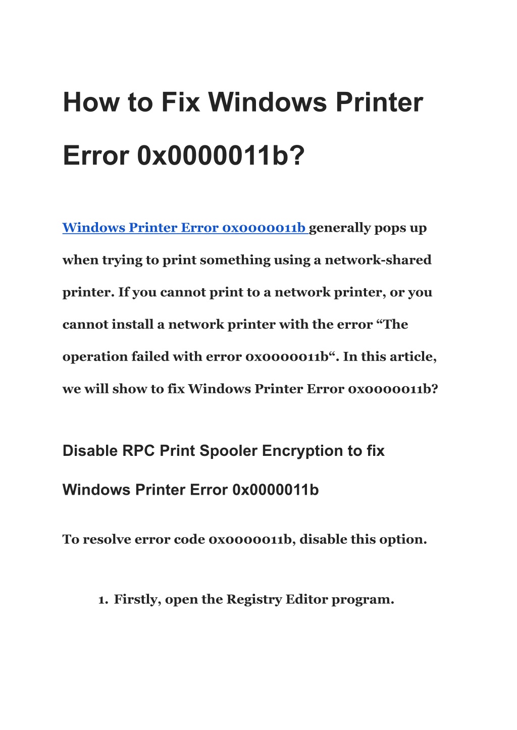 PPT - How To Fix Windows Printer Error 0x0000011b PowerPoint ...