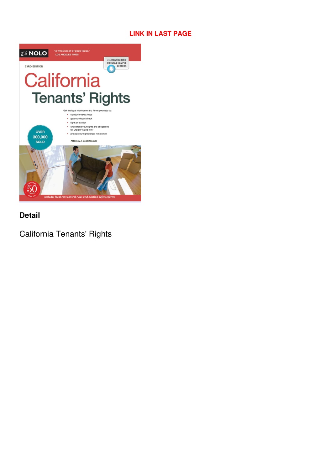 PPT Ebook ️(download)⚡️ California Tenants' Rights PowerPoint