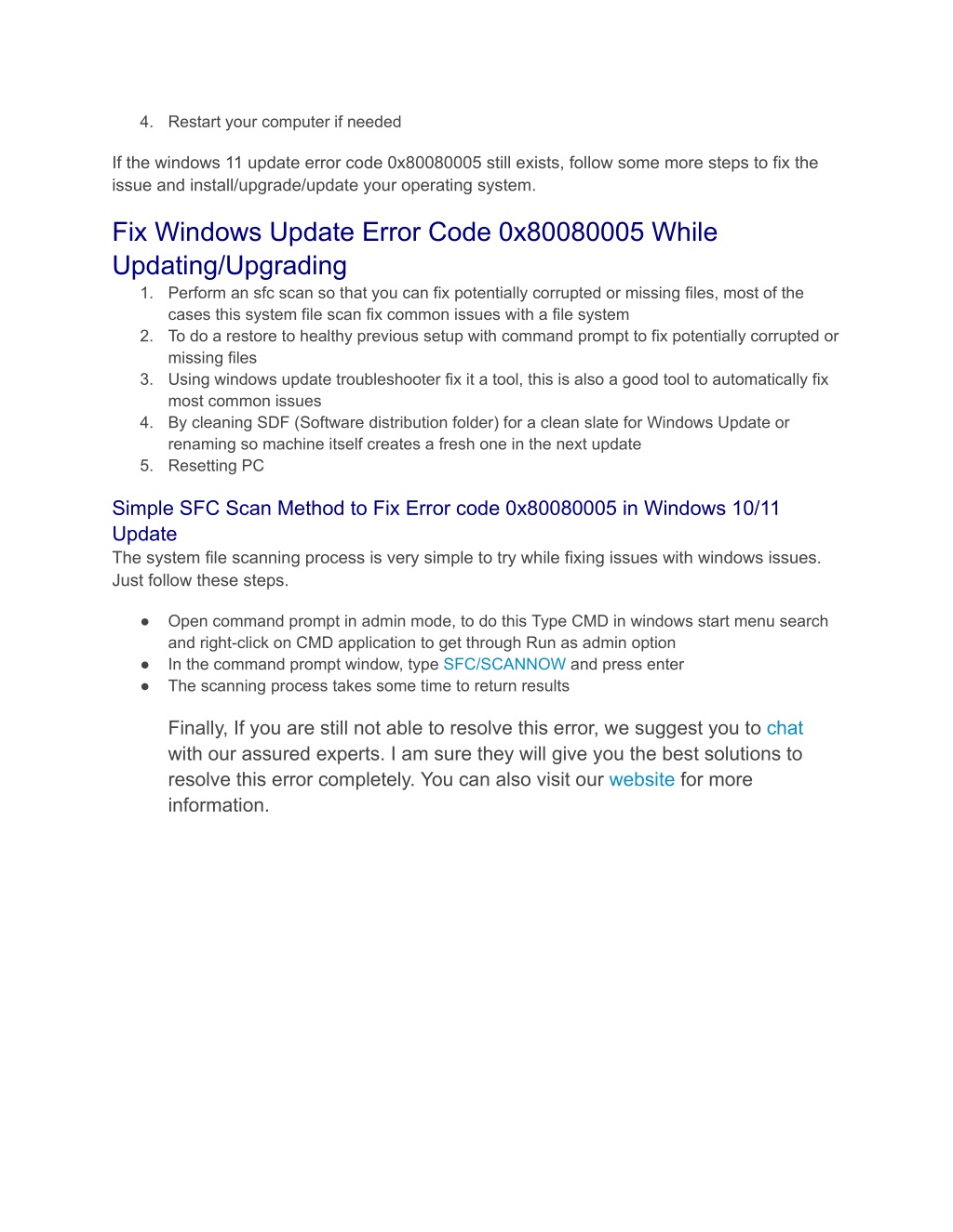 PPT - How To Fix Error Code 0x80080005 In Windows 10_11 Update ...