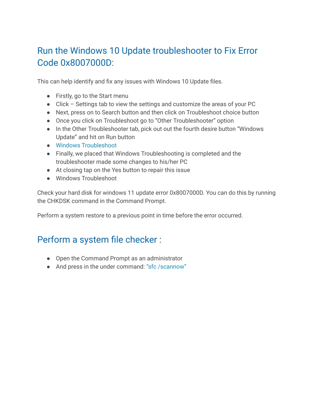 PPT - Solutions To Fix Windows 10_11 Update Error Code 0x8007000D ...