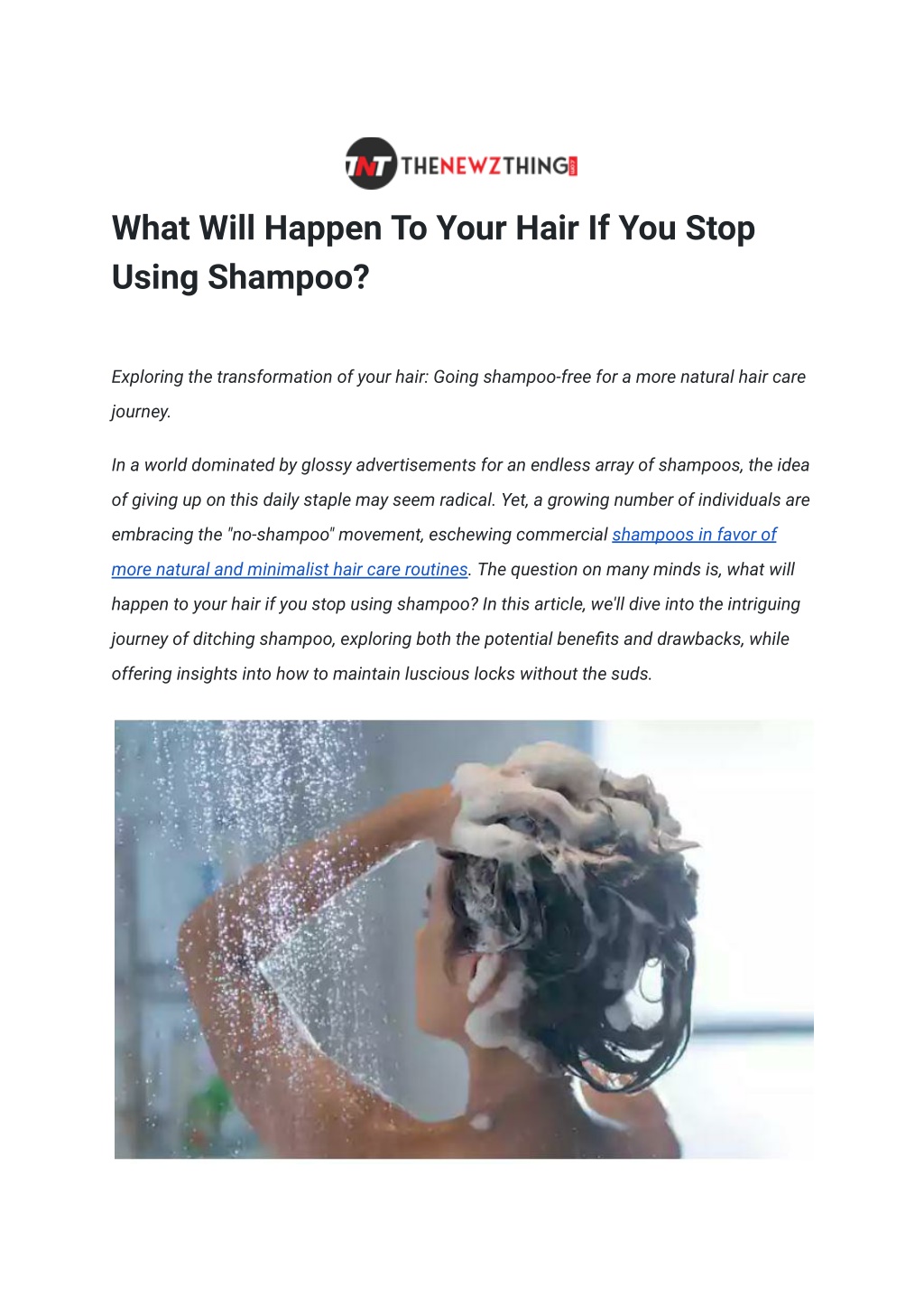 Ppt What Will Happen To Your Hair If You Stop Using Shampoo