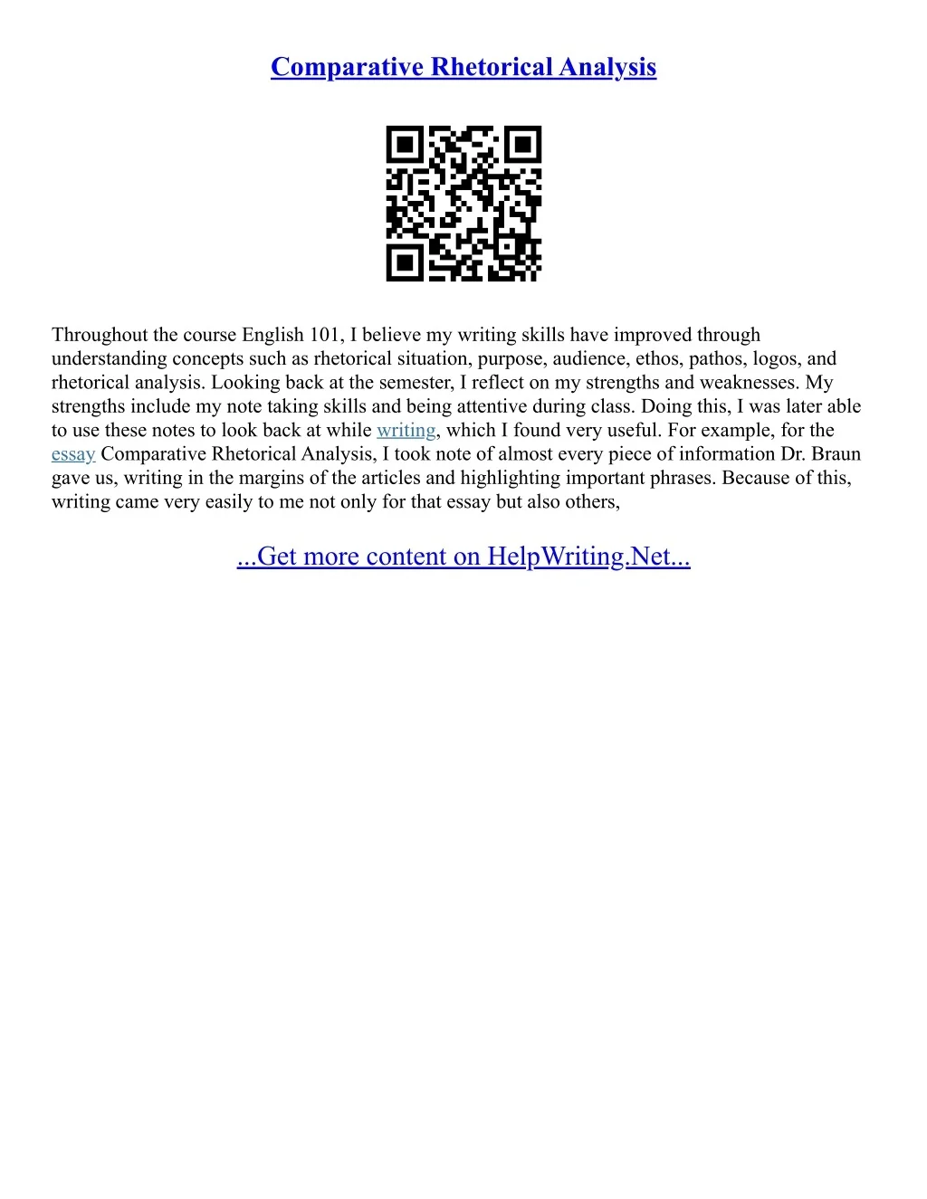 PPT - Comparative Essay Sample PowerPoint Presentation, free download ...