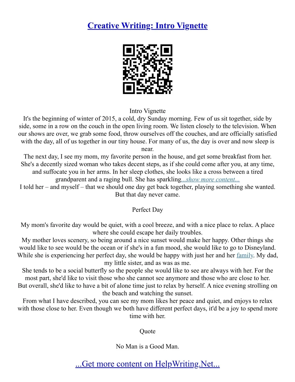 PPT - Vignette Essay PowerPoint Presentation, free download - ID:12728291