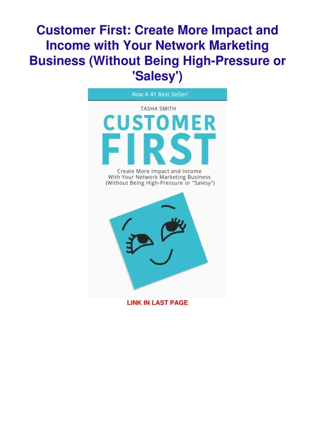 PPT - Download⚡️ Customer First: Create More Impact and Income with ...