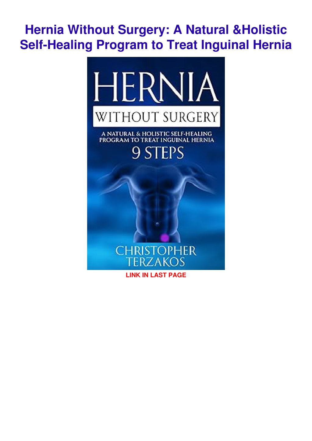 Ppt Download⚡️ Hernia Without Surgery A Natural And Holistic Self Healing Program To Treat 0860