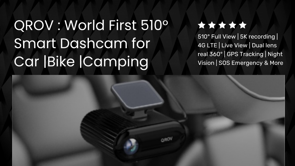 QROV : World First 510° Smart Dashcam for Car, Bike