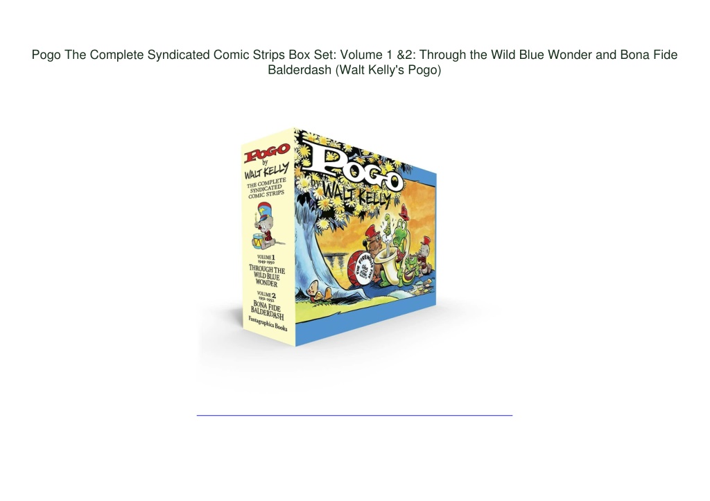 Ppt - $pdf$ Read Download️ ️ Pogo The Complete Syndicated Comic Strips 