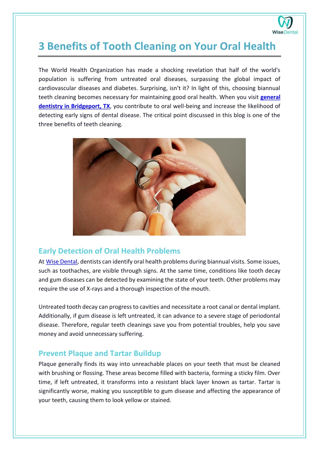 PPT 3 Benefits of Tooth Cleaning on Your Oral Health PowerPoint