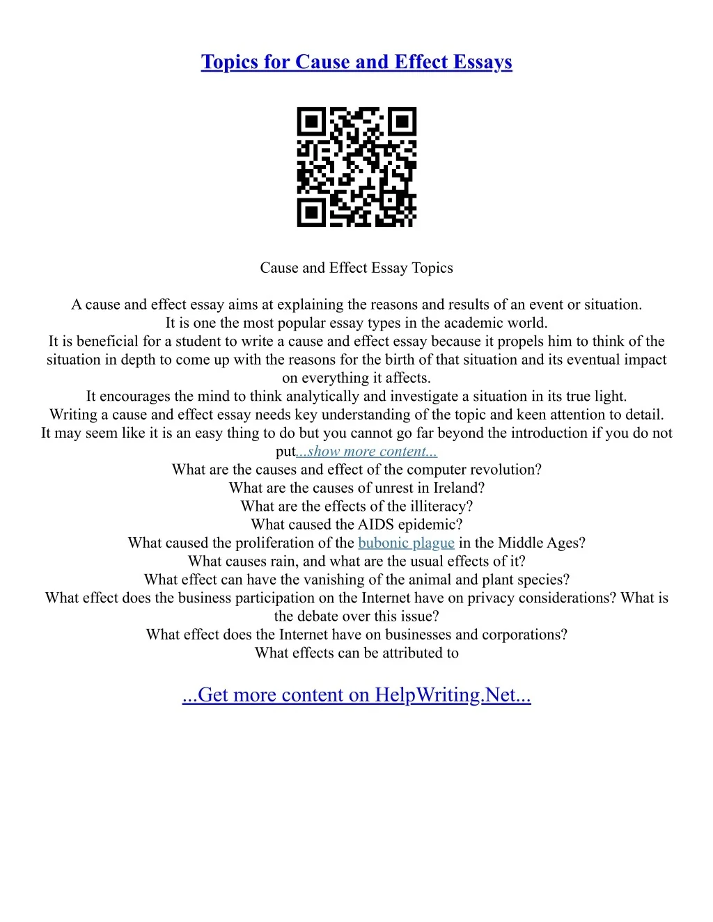 PPT - Cause And Effect Essay Structure PowerPoint Presentation, free ...