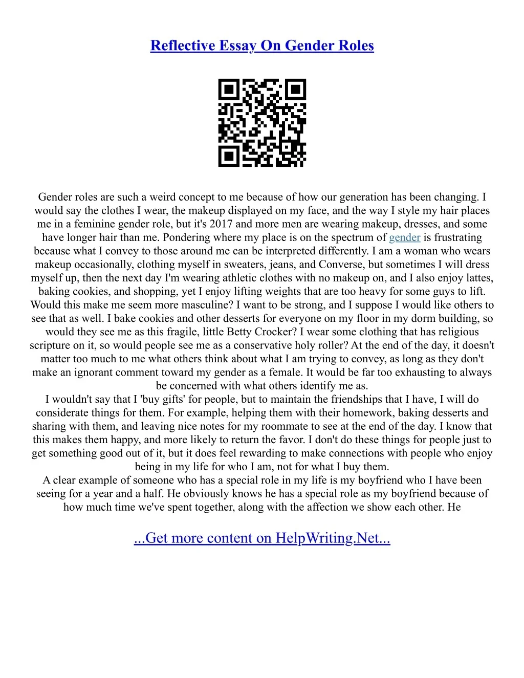 PPT - Essay On Gender Roles PowerPoint Presentation, free download - ID ...