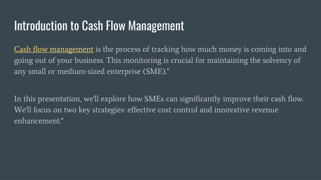 PPT - Optimizing SME Cash Flow with Invoice Discounting and Oxyzo's ...