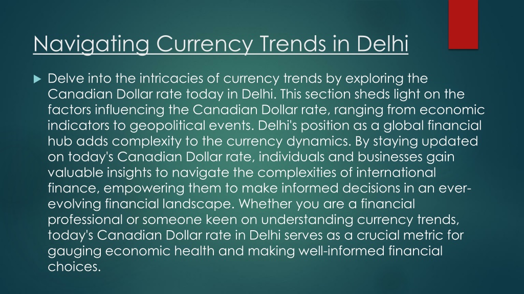 PPT Canadian Dollar Rate Today In Delhi PowerPoint Presentation Free 