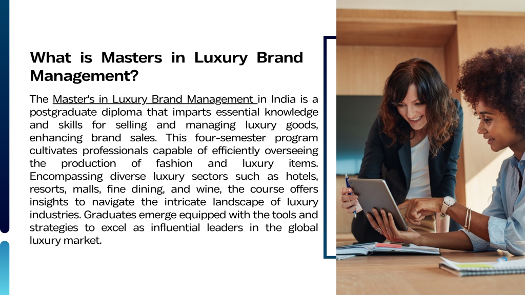 Ppt Masters In Luxury Brand Management In India Powerpoint