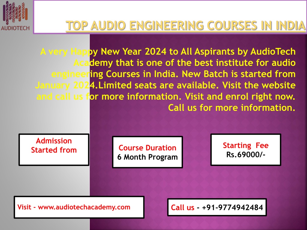 PPT - Best Audio Engineering Courses In India PowerPoint Presentation ...