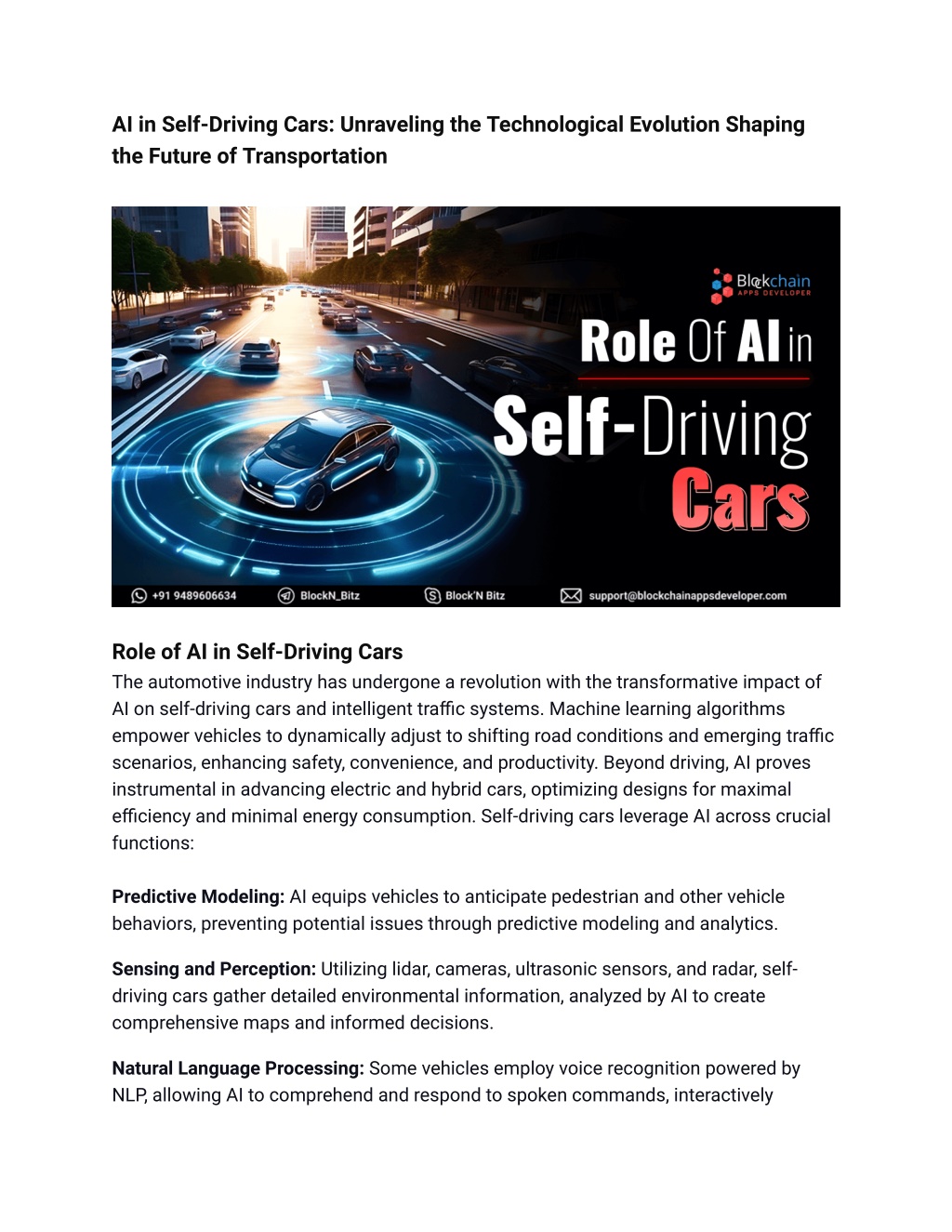 PPT - AI In Self-Driving Cars: Unraveling The Technological Evolution ...