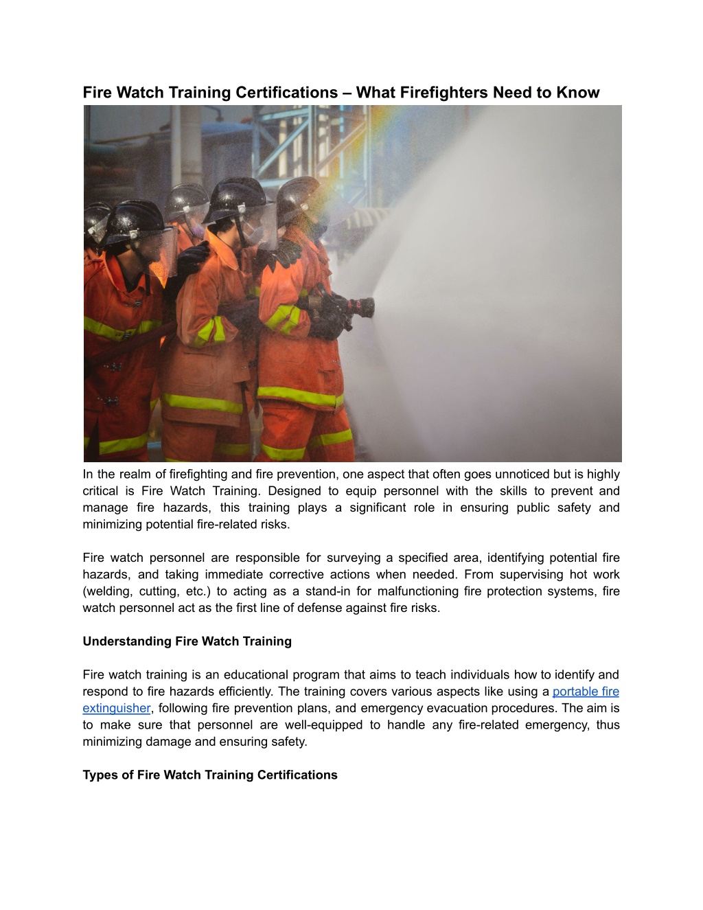 PPT - Fire Watch Training Certifications – What Firefighters Need to ...