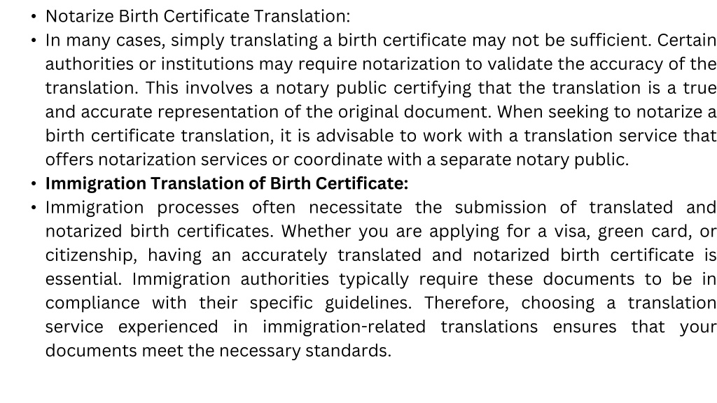 PPT Navigating Certified Birth Certificate Translation and