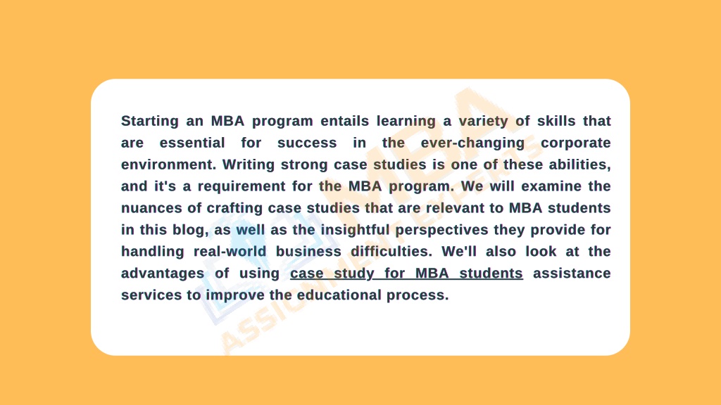 simple case study for mba students