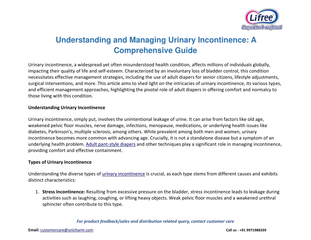 Ppt Understanding And Managing Urinary Incontinence A Comprehensive Guide Powerpoint 
