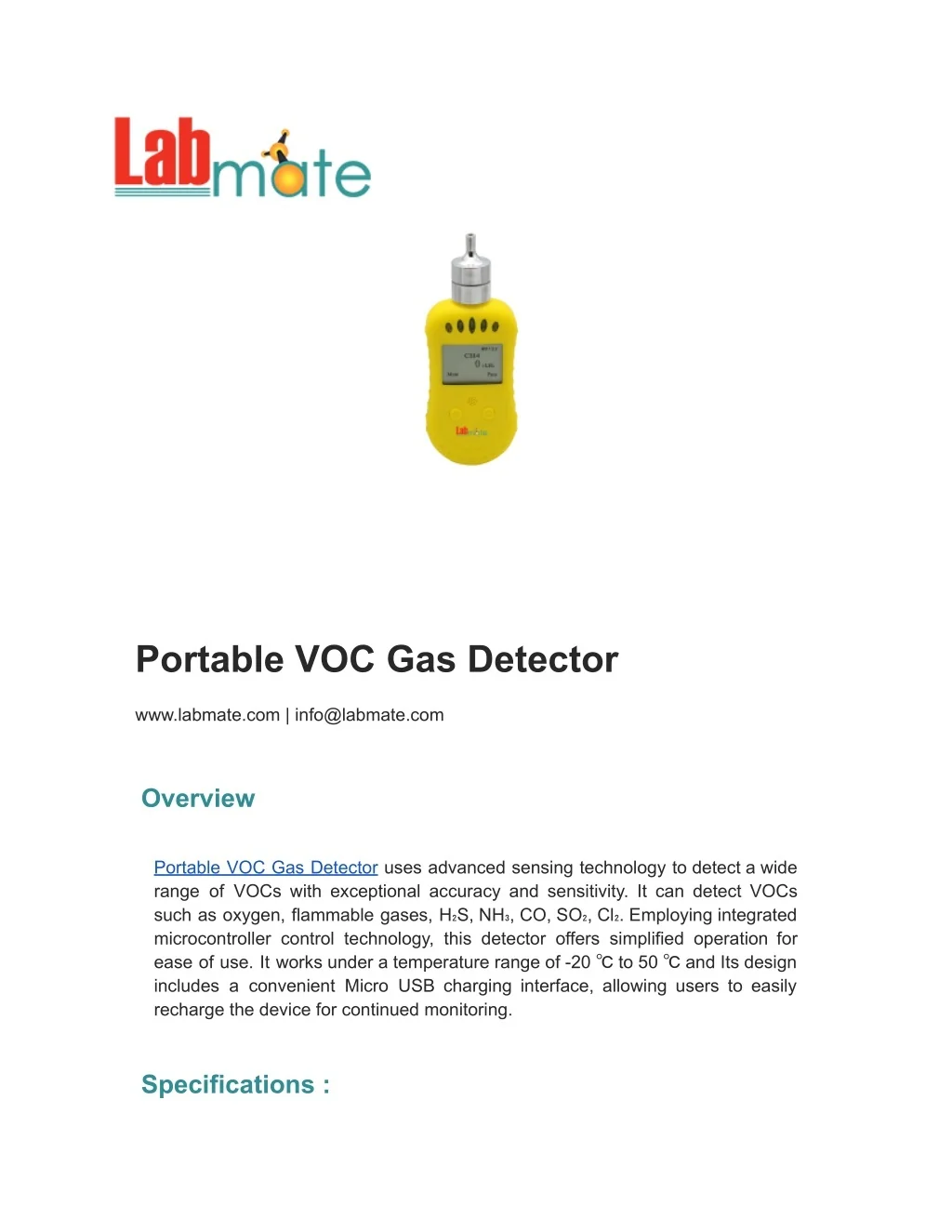PPT - Portable VOC Gas Detector PowerPoint Presentation, free download ...