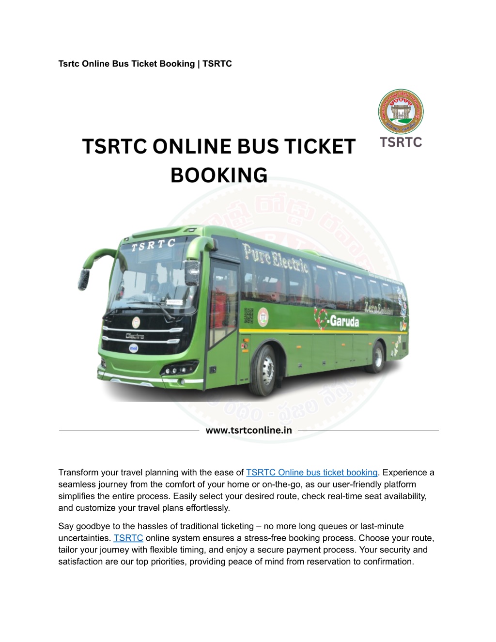 PPT - Tsrtc Online Bus Ticket Booking _ TSRTC (1) PowerPoint ...