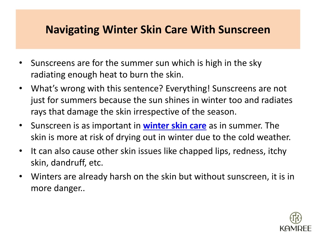 PPT - Navigating Winter Skin Care With Sunscreen PowerPoint 