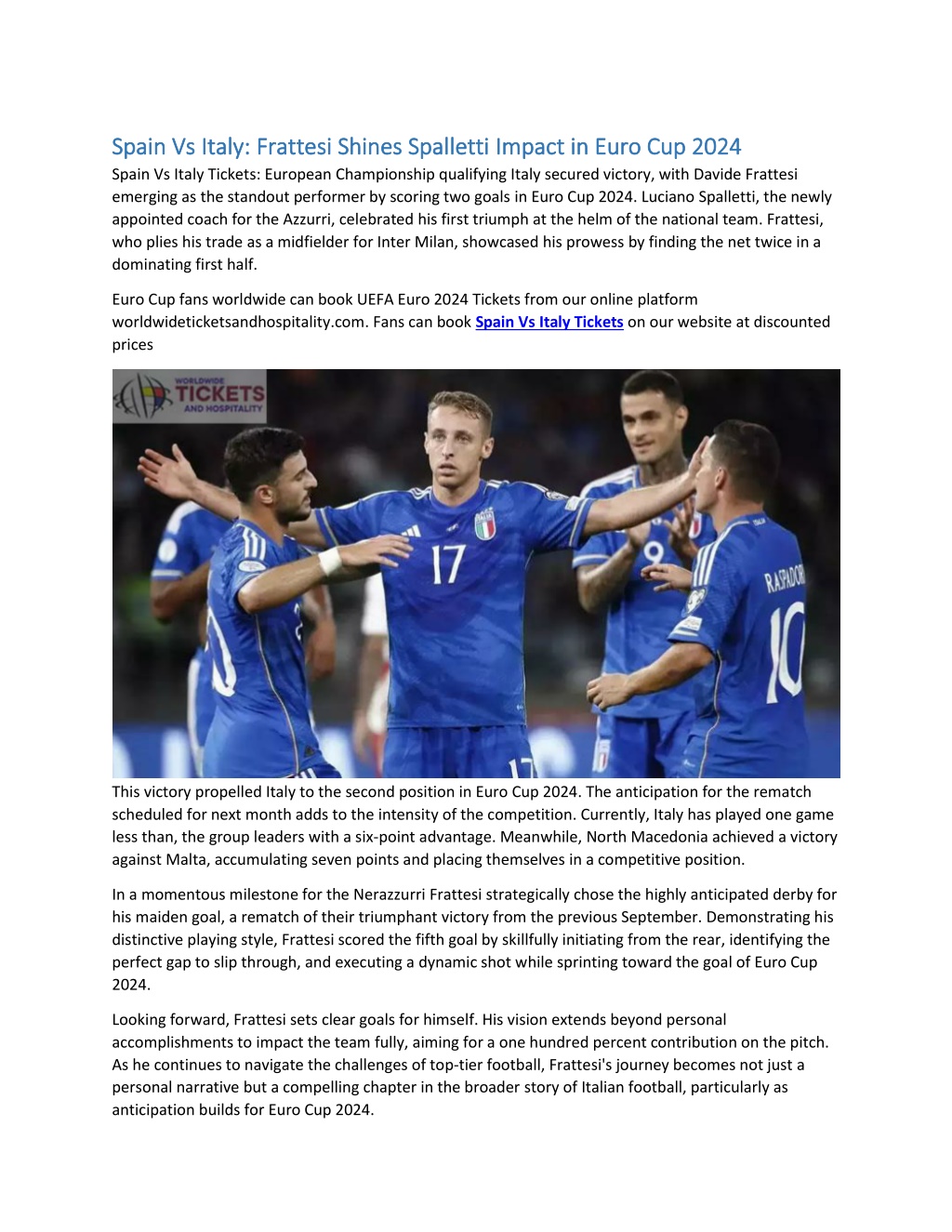 PPT Spain Vs Italy Frattesi Shines Spalletti Impact in Euro Cup 2024