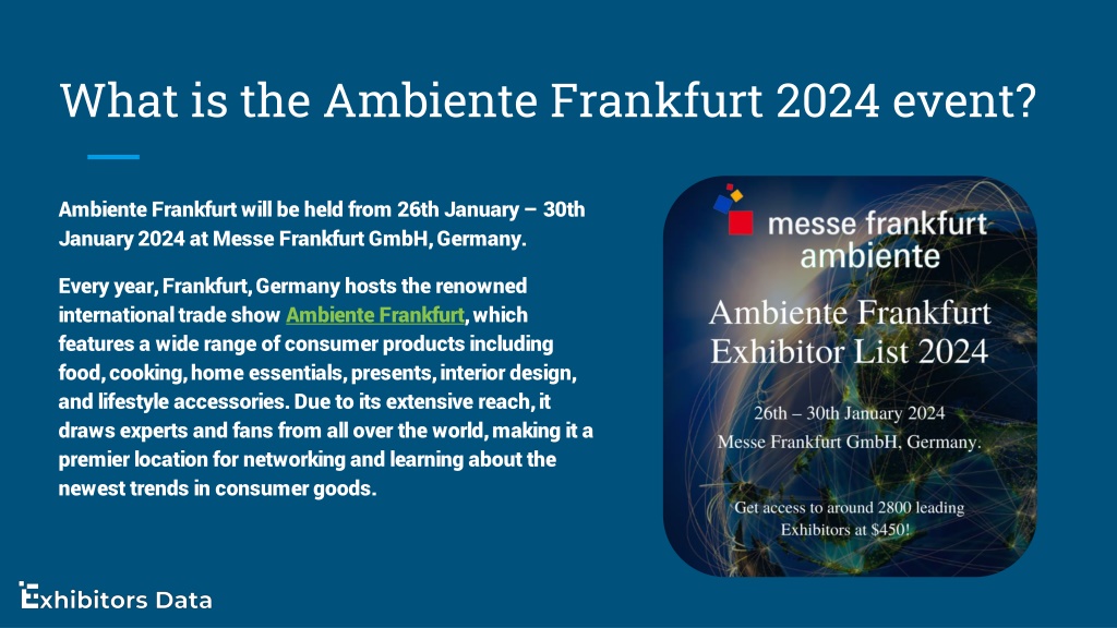 PPT Ambiente Frankfurt Exhibitor List 2024 PowerPoint Presentation