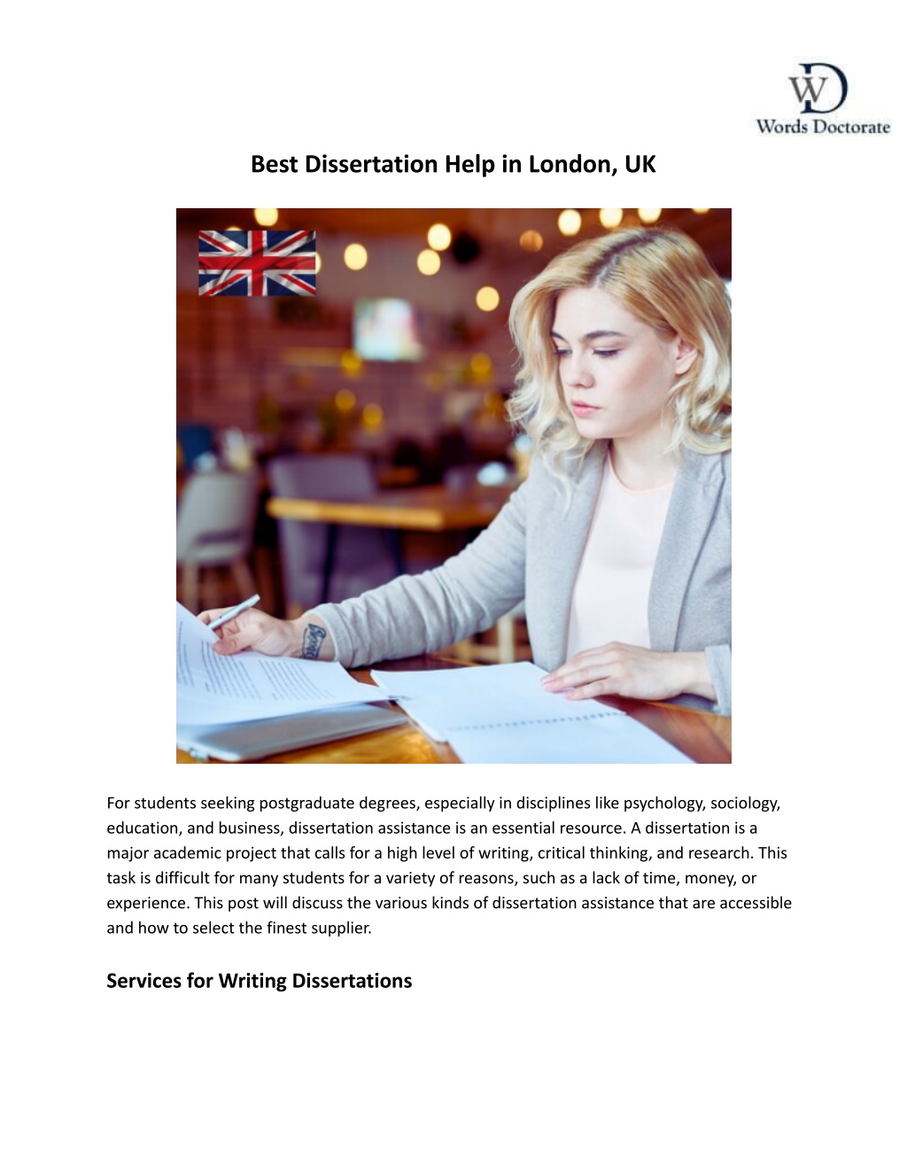 dissertation help in london