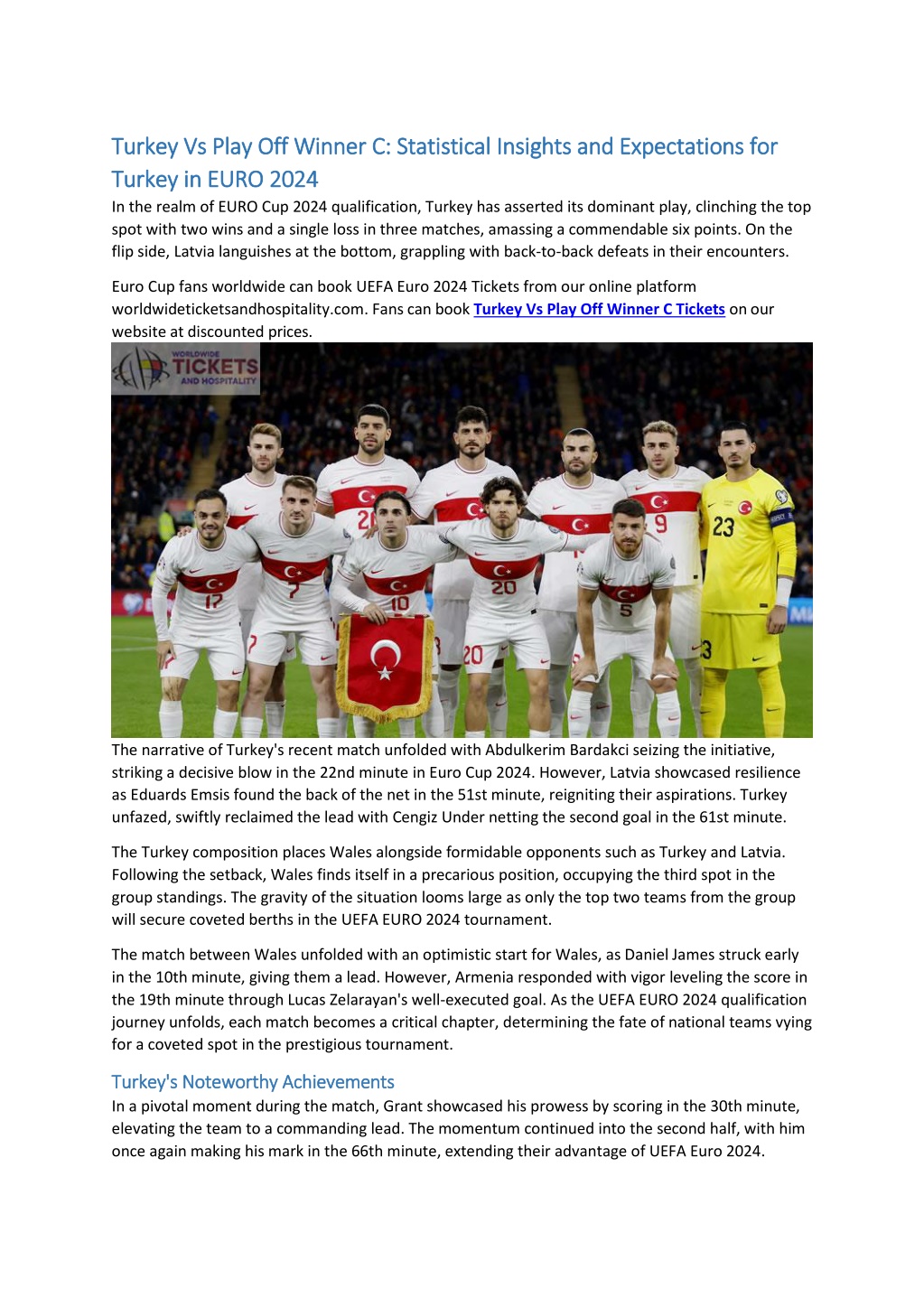PPT - Turkey Vs Play Off Winner C Statistical Insights and Expectations ...