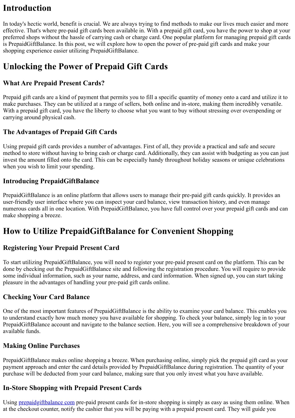 How to Use the Remaining Balance on a Prepaid Gift Card