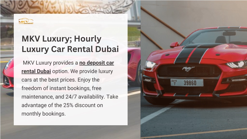 PPT MKV Luxury; Hourly Luxury Car Rental Dubai PowerPoint Presentation ID12832805