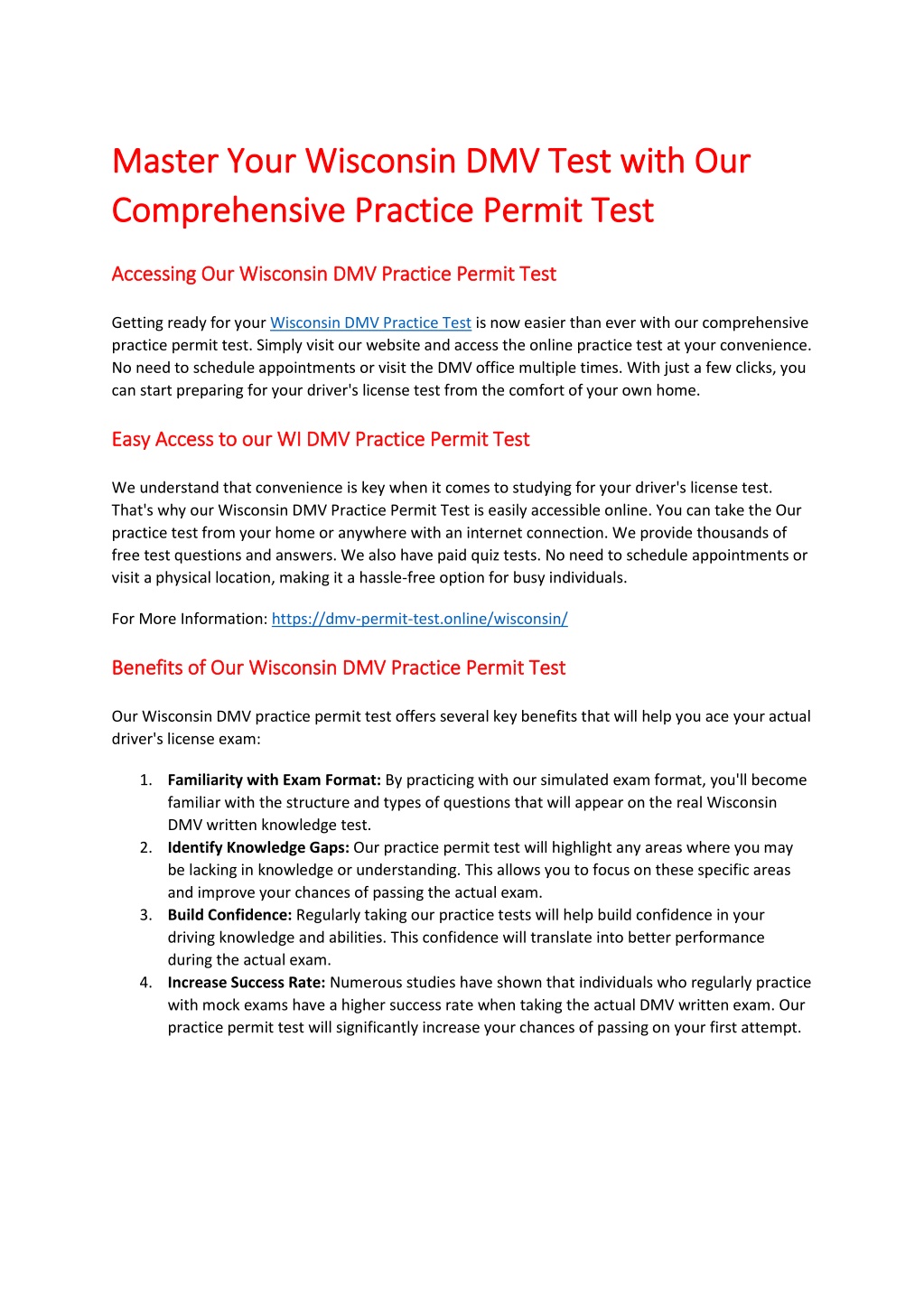 PPT Wisconsin dmv practice test Wisconsin Permit Practice Test