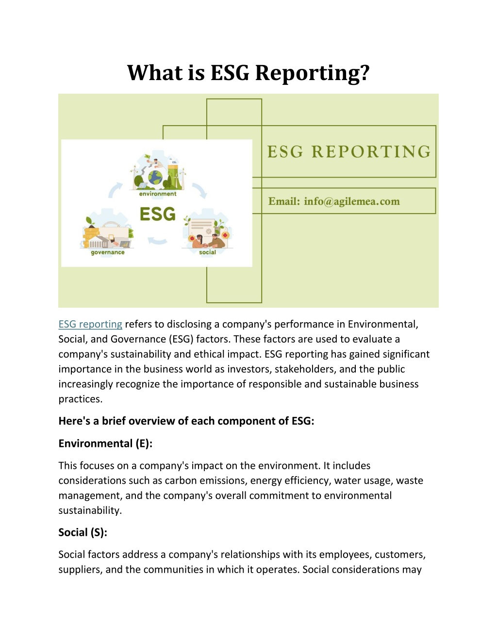 PPT - What Is ESG Reporting PowerPoint Presentation, Free Download - ID ...