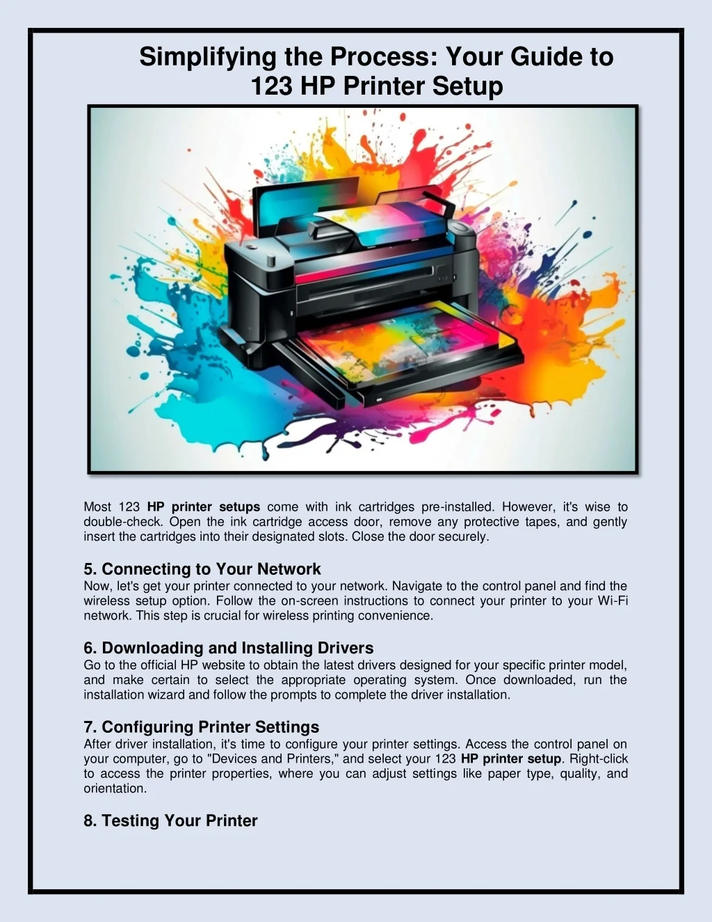 PPT - Simplifying the Process Your Guide to 123 HP Printer Setup ...