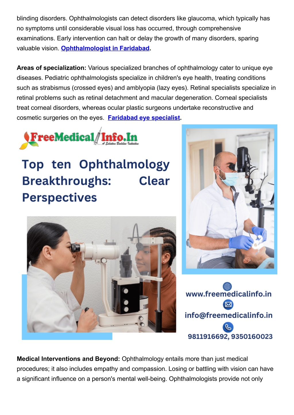 PPT - Clear Perspectives Top Ten Breakthroughs in Ophthalmology Today ...