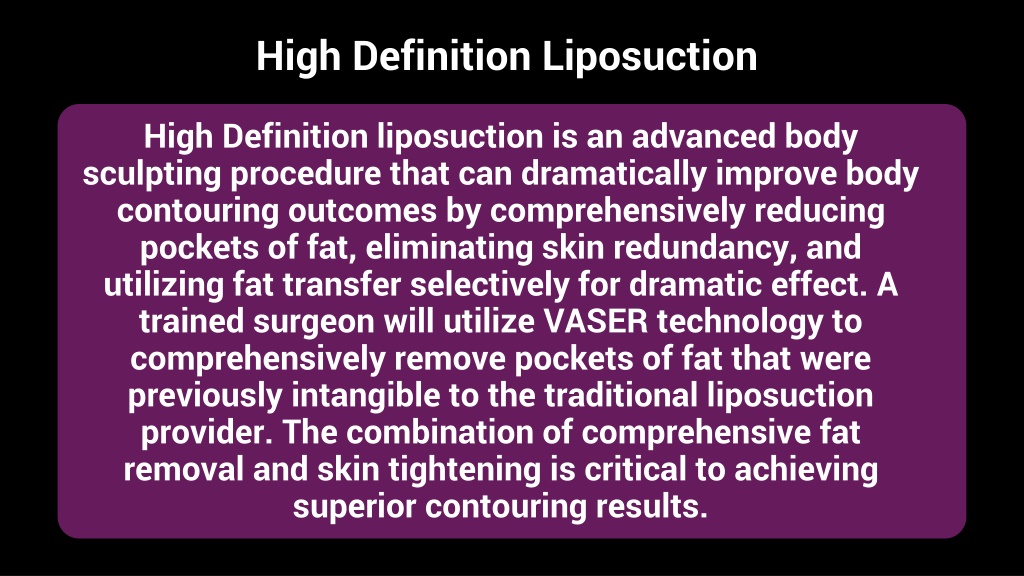 PPT What Is High Definition Liposuction PowerPoint Presentation Free 