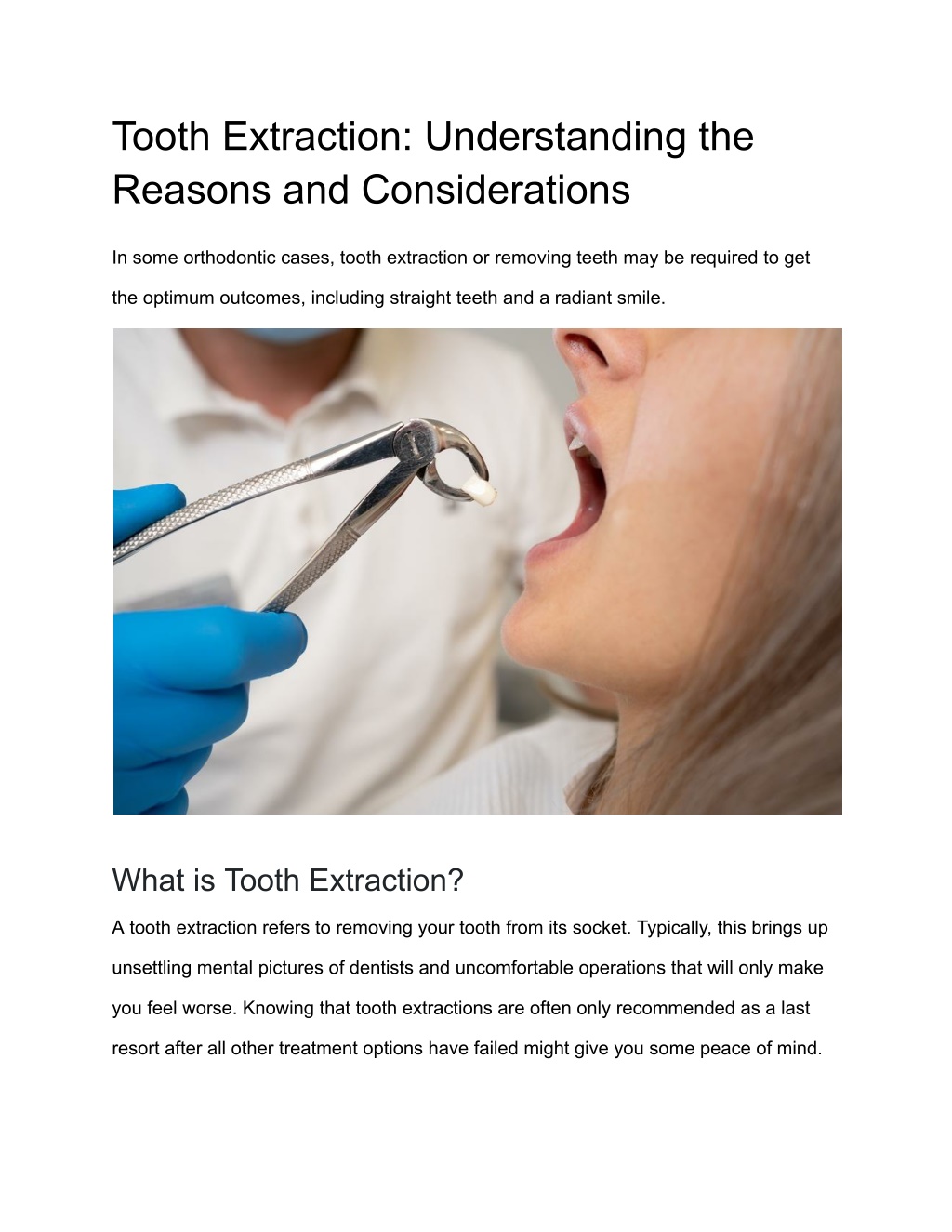 PPT - Tooth Extraction: Understanding the Reasons and Considerations ...