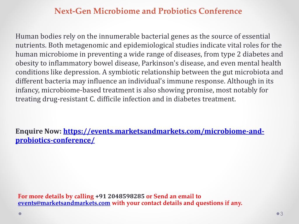 PPT 2024 NextGen Microbiome and Probiotics ConferenceDouble Tree