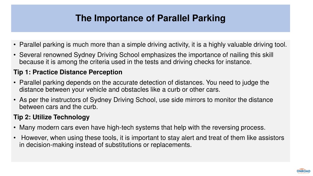 Ppt Parallel Parking Made Easy Expert Tips For Perfecting This Essential Skill Powerpoint 4748