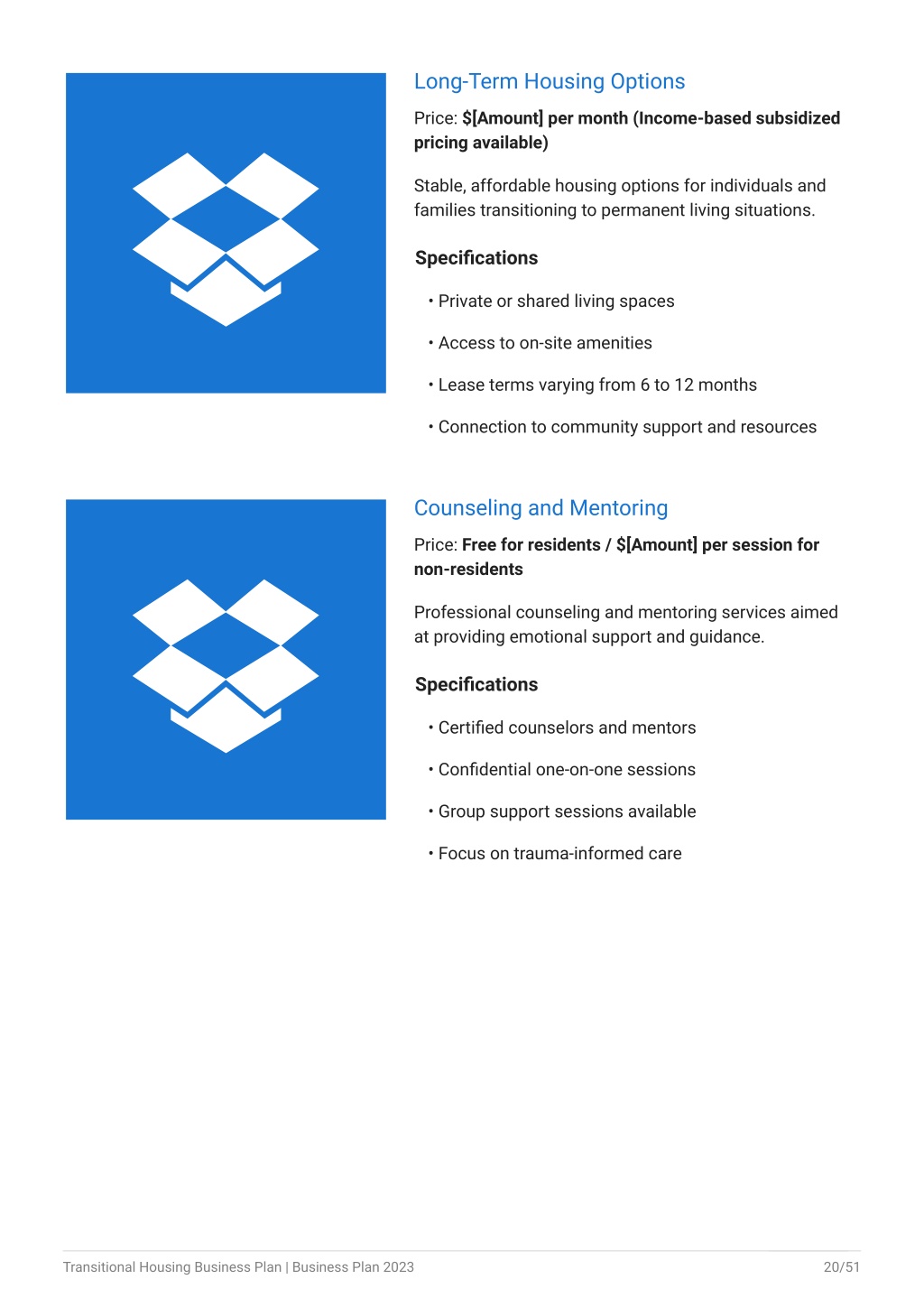 transitional housing business plan pdf