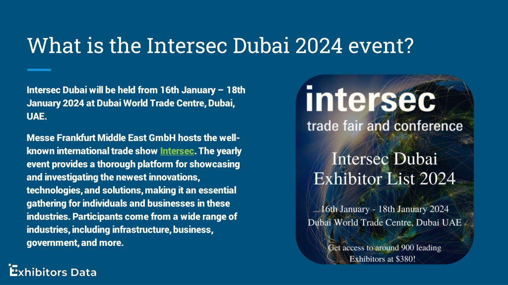 PPT Intersec Dubai Exhibitor List 2024 PowerPoint Presentation, free