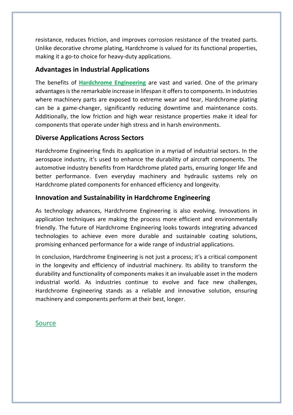 PPT - Hardchrome Engineering: Revolutionizing Durability in Modern ...