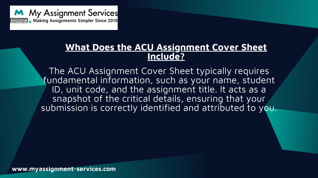 acu assignment cover sheet word