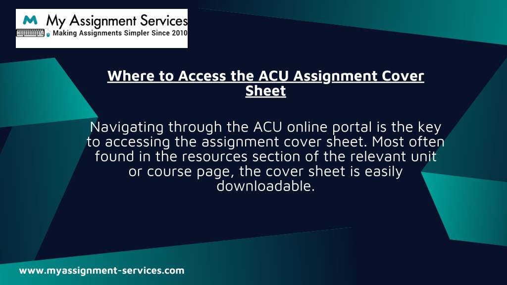 acu assignment cover sheet word