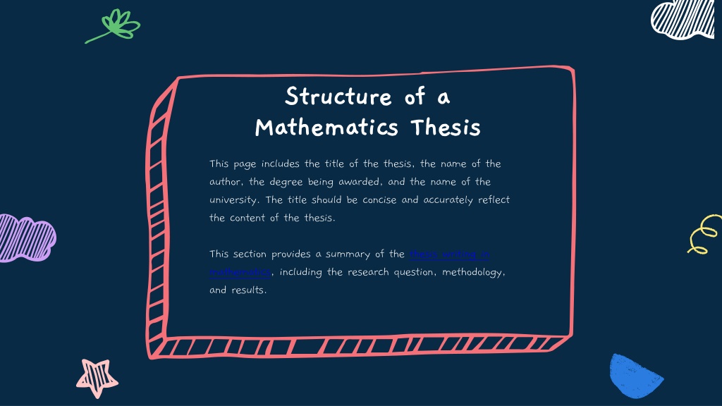 definition of mathematics thesis